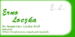 erno loczka business card